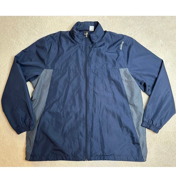 Reebok: Navy Windbreaker Jacket - Picture 1 of 7